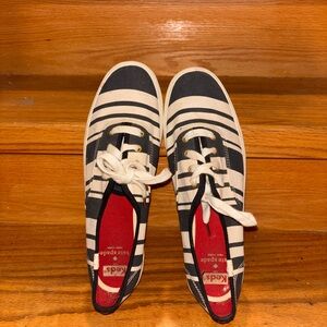 Keds & Kate space Black and White Striped Sneakers